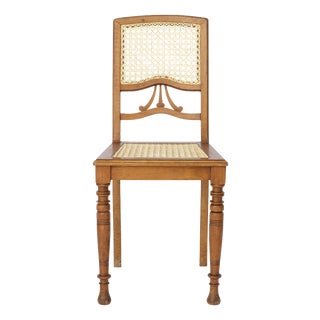 Antique Belgian Dining Chair in Beech Wood, 1920s For Sale