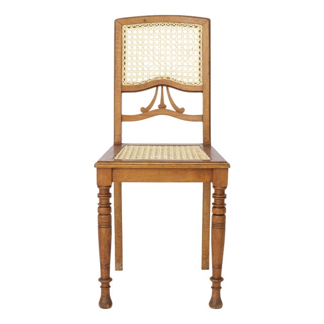 Antique Belgian Dining Chair in Beech Wood, 1920s For Sale
