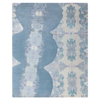 Modern Eskayel Jangala Abstract Green Hemp Rug by Doris Leslie Blau For Sale
