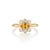 Contemporary Vintage Citrine Marquise Ring | Halo Cocktail Tiara Ring | Wedding Engagement Ring Us 7 For Sale - Image 3 of 5