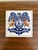 French Country Dutch Delft Blue and White Porcelain Tiles With Heraldic Coat of Arm, Set of 9 For Sale - Image 3 of 15