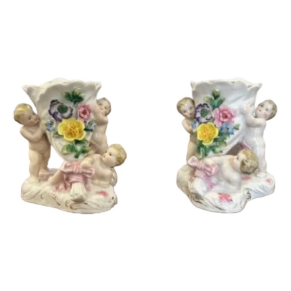 Antique Victorian Continental Vases, 1880, Set of 2 For Sale