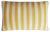 Striped Outdoor Happy Cushion Cover in Yellow and White with Piping from Lo Decor For Sale
