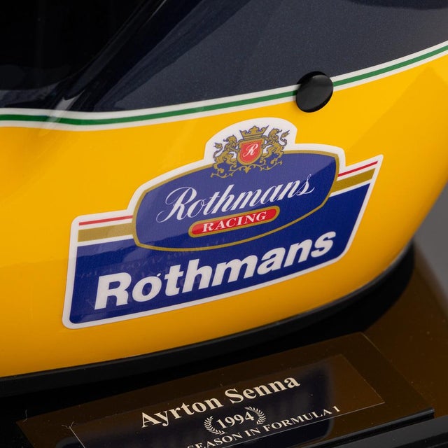 Ayrton Senna F1 1994 Edition Racing Helmet Replica by Sid Mosca, 2010s For Sale - Image 11 of 18