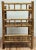 Wood Vintage Scorched Bamboo Three Tier Etagere Shelf For Sale - Image 7 of 11