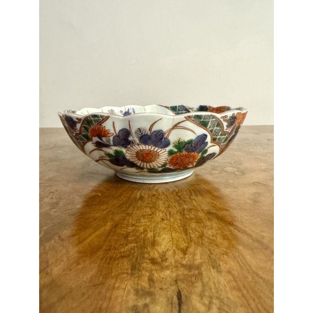 Black Antique Japanese Imari Bowl, 1900 For Sale - Image 8 of 9