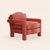 Red Velvet Elio Lounge Chair by Ceraudo For Sale - Image 4 of 4
