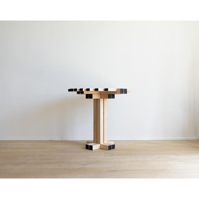 Temple tilia wood table by baka studio limited edition dimensions: d 89 x w 79 x h 76 cm materials: tilia wood. Temple is...