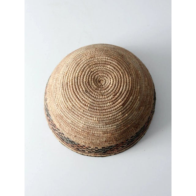 Vintage Woven Basket Bowl For Sale - Image 10 of 11