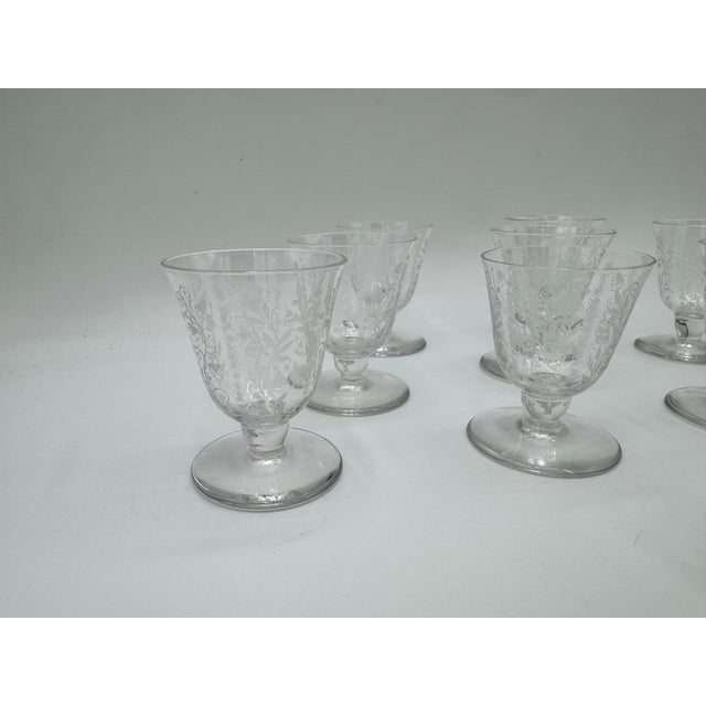 Crystal Argentina Glasses from Baccarat, 1940, Set of 10 For Sale - Image 3 of 18
