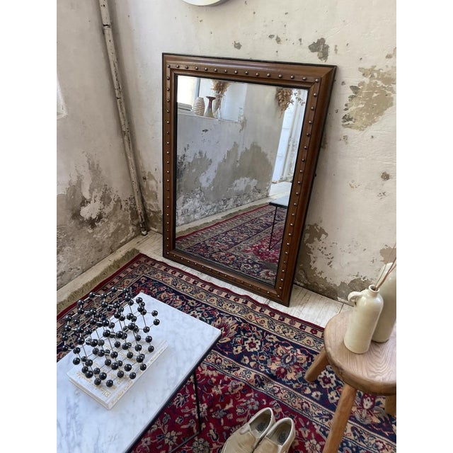 Wooden Mirror with Nails, 1890s For Sale - Image 6 of 18