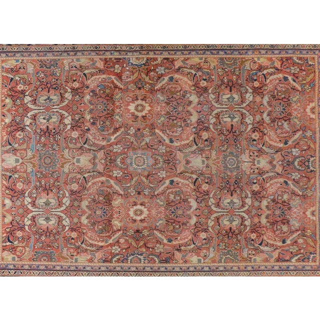 Persian Early 20th Century Mahal Rug For Sale - Image 3 of 12
