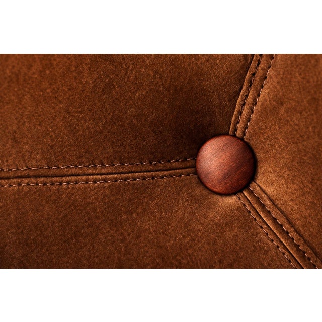 L'Atelier San Paulo “Pullman” Sofa in Burnt Caramel Mohair With Brazilian Rosewood Buttons by Jorge Zalszupin for L’Atelier, Brazil, 1970s For Sale - Image 4 of 16
