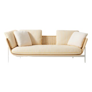 Esosoft Outdoor Sofa in Rattan and Stainless Steel by Antonio Citterio, Italy For Sale