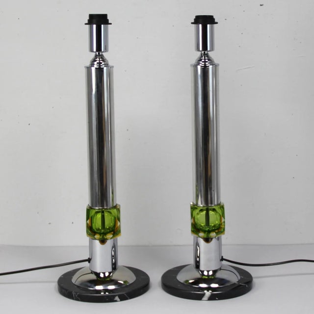 1970s Desktop Lamps in Murano Glass by Alessandro Mandruzzato, Set of 2 For Sale - Image 5 of 7