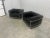 Animal Skin Pair of 'Lc3' Black Leather Club Chairs by Le Corbusier for Cassina, Signed For Sale - Image 7 of 17