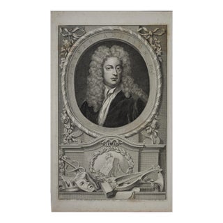 Joseph Addison: 18th C. Portrait of Philosopher, Poet, Playwright and Politician, 1748 For Sale