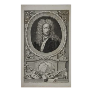 Joseph Addison: 18th C. Portrait of Philosopher, Poet, Playwright and Politician, 1748