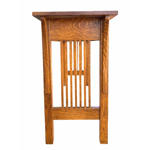 Late 20th Century Late 20th Century Stickley Mission Oak Arts & Crafts Buffet Server or Console Table For Sale - Image 5 of 7