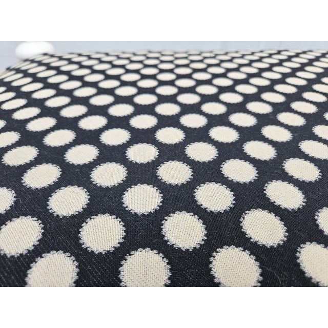 Black White and Black Rattan Bamboo and Reed Upholstered Bench For Sale - Image 8 of 18