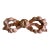 Vintage Pink Carved Wooden Bow Wall Hanging For Sale