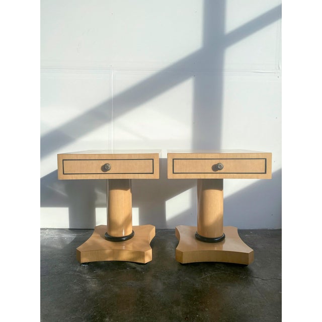Wood Late 20th Century Hollywood Regency Side Tables by Enrique Garcel - Set of 2 For Sale - Image 7 of 7