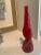Thick Twisted Red Art Glass Bud Vase For Sale - Image 4 of 13