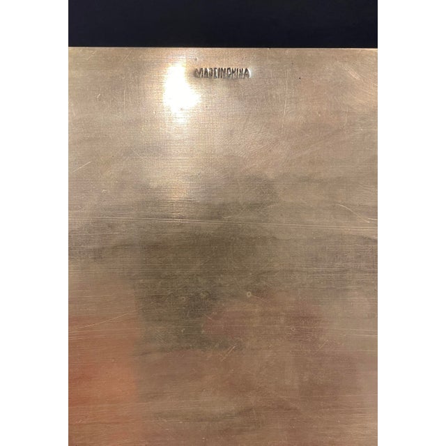 1920s Chinese Brass Enameled Box With Stones For Sale - Image 9 of 9