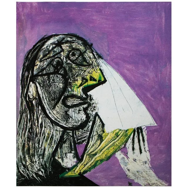 Amethyst 1985 After Pablo Picasso "The Crying Woman", First Edition Parisian Full-Color Print For Sale - Image 8 of 8