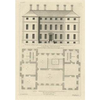 Colen Campbell, Illustration of the Melville House in Fife, Scotland, 1725, Print For Sale