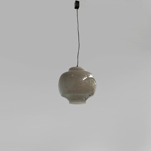 Italian Mid-Century Modern Murano Glass Pendant attributed to Massimo Vignelli for Venini, 1950s For Sale - Image 9 of 9