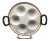 Bimvelo Pastry Pan Enamel Over Cast Iron 5 Cavity For Sale
