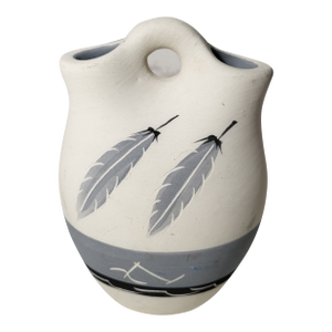 Zia Gray Wedding Vase Native American Signed Pottery