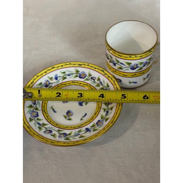 1980s Tiffany & Co. Le Tallec Morning Glory Demitasse Cup & Saucer For Sale - Image 10 of 11