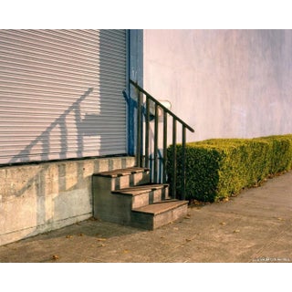 Contemporary Night Photograph "Steps and Hedge" by John Vias For Sale