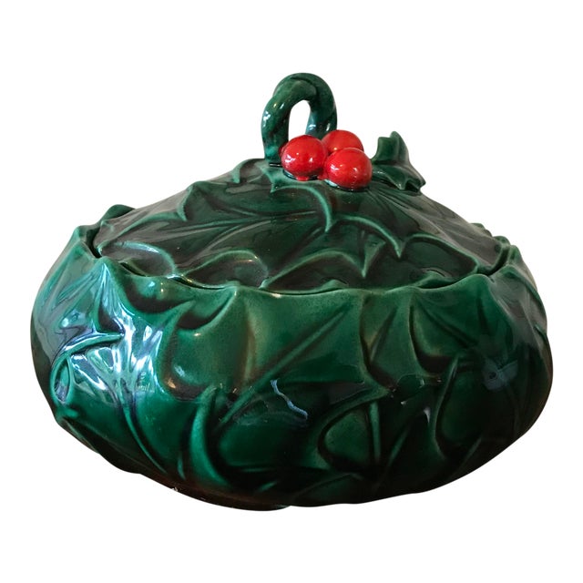 Holly & Berries Holiday Candy Dish Chairish