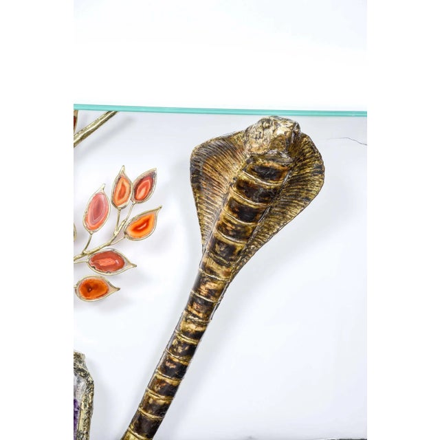 Vintage French Console Table by Jacques Duval-Brasseur For Sale - Image 4 of 9