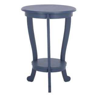 Mary Pedestal Table in Blue For Sale