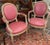Pair Louis XVI Style Painted Fauteuils, ca. 1870, Having carved crest rails, carved oval backrests with upholstered back...