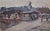 1960s Laimonis Bubieris, Market in Jelgava. 1960s, 1960s, Oil on Cardboard For Sale - Image 5 of 5