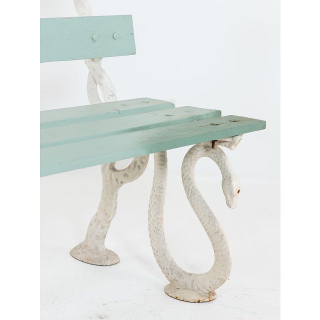 Iron Serpent and Twig Garden Bench, English Mid 20th C. For Sale In New York - Image 6 of 16