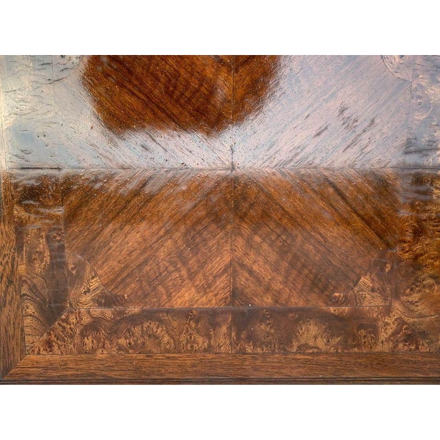 Antique George Style Burlwood Inlaid Night Stand Bedside Cabinet For Sale - Image 4 of 10