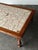 1970s Hand-Laid Stone Mosaic Coffee Table on Vintage Oak Trestle Base For Sale In Greensboro - Image 6 of 18