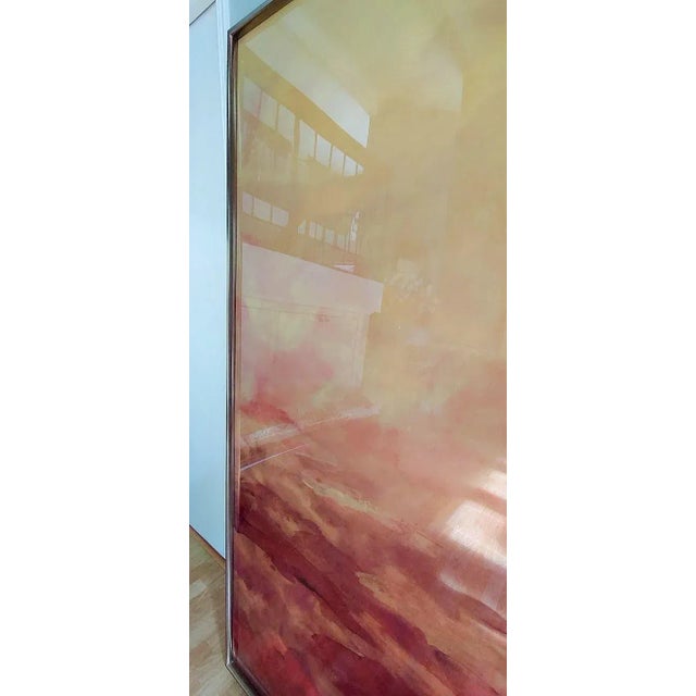 Red Abstract Art in Gold Frame For Sale - Image 8 of 12