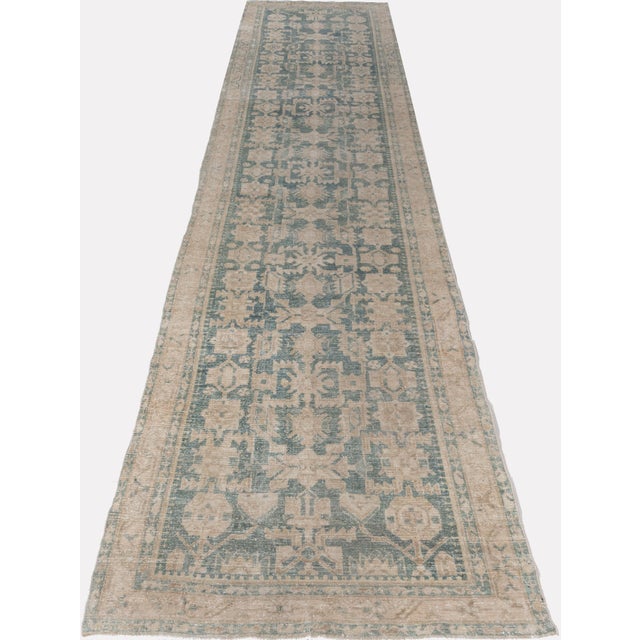 Textile Vintage Oriental Runner 3'7 X 16'9 For Sale - Image 7 of 9