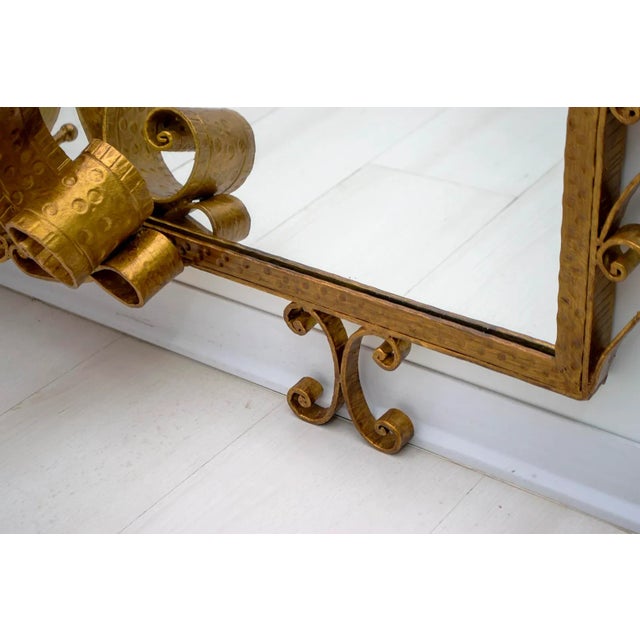 Italian Mirrored Glass and Wrought Iron Dressing Table by Pier Luigi Colli, 1950s For Sale - Image 15 of 17