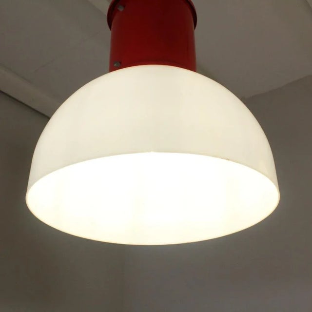 Red Small Red Ceiling Lamp by Roberto Menghi Fontana Arte For Sale - Image 8 of 12