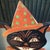 Black Victorian Inspired Hand Made Free Standing Folk Art Black Halloween Cat by Northern California Folk Artist For Sale - Image 8 of 12