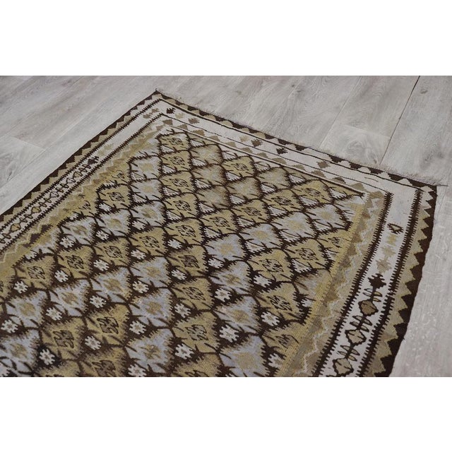 Brown Caucasian Kilim Rug, 1920s For Sale - Image 8 of 18