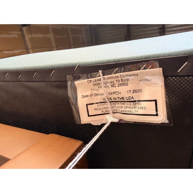 Early 21st Century Cr Laine Light Blue and Gray Bar Stool For Sale - Image 5 of 5
